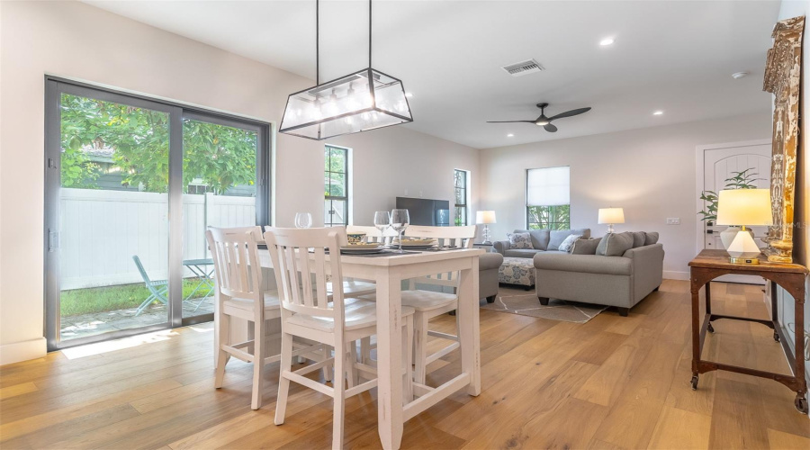 From The Kitchen, Looking Into Living Space And To The Private Courtyard.
