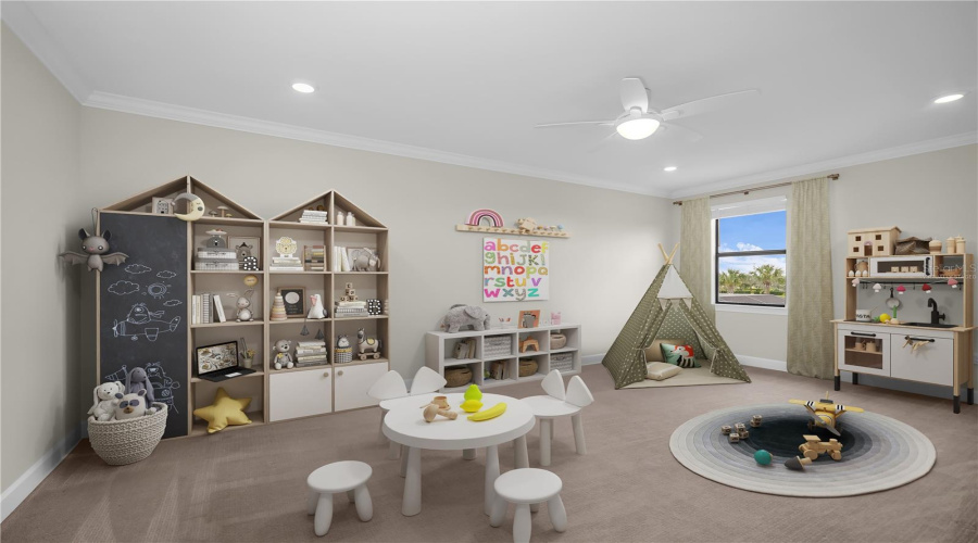 Flex Room *Virtually Staged As Playroom*