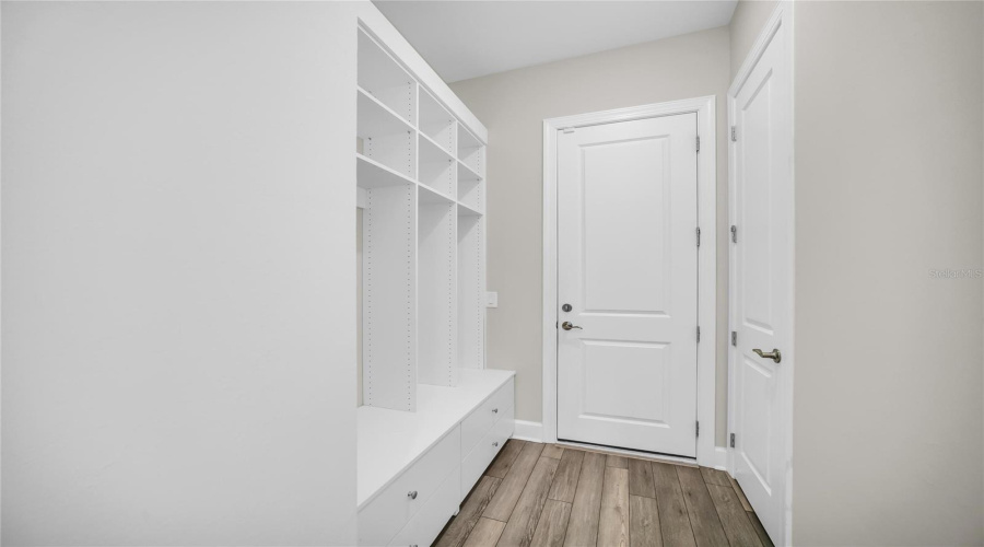 Built In Drop-Zone In Hallway To Garage