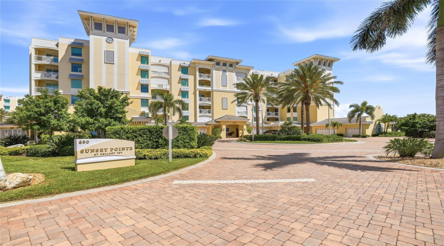 This Is The Front Of The 650 Sunset Pointe Building.  Residence 401 Is To The Far Left.  End Unit.  4Th Floor.