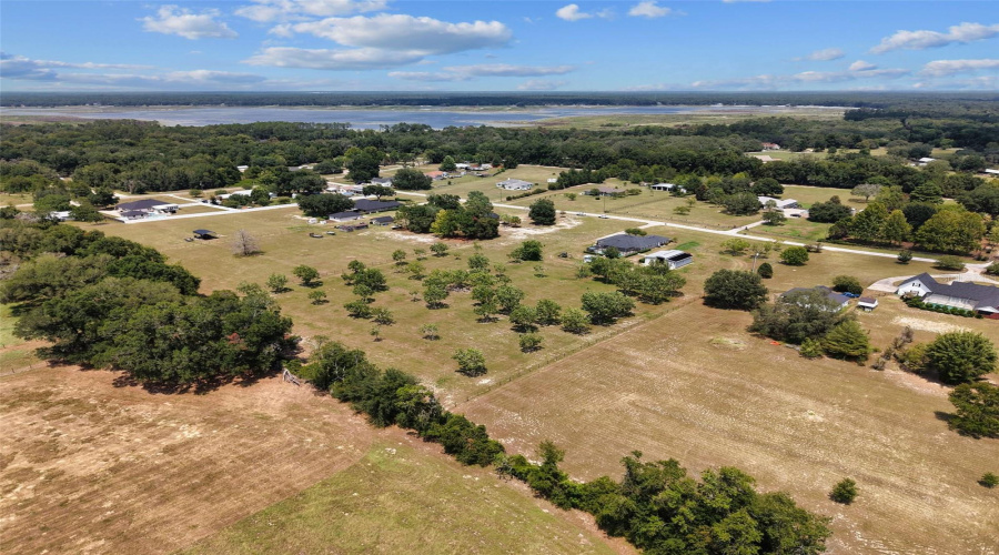Areial View Of Home And Orchard