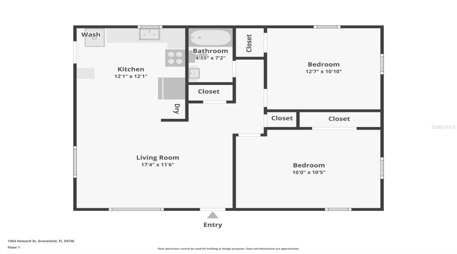 Groveland, Florida 34736, 2 Bedroom Bedrooms, ,1 Bathroombathrooms,Residential,For Sale,Howard,0,Mfrg5116092