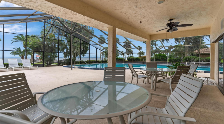 Covered Patio Area By The Pool
