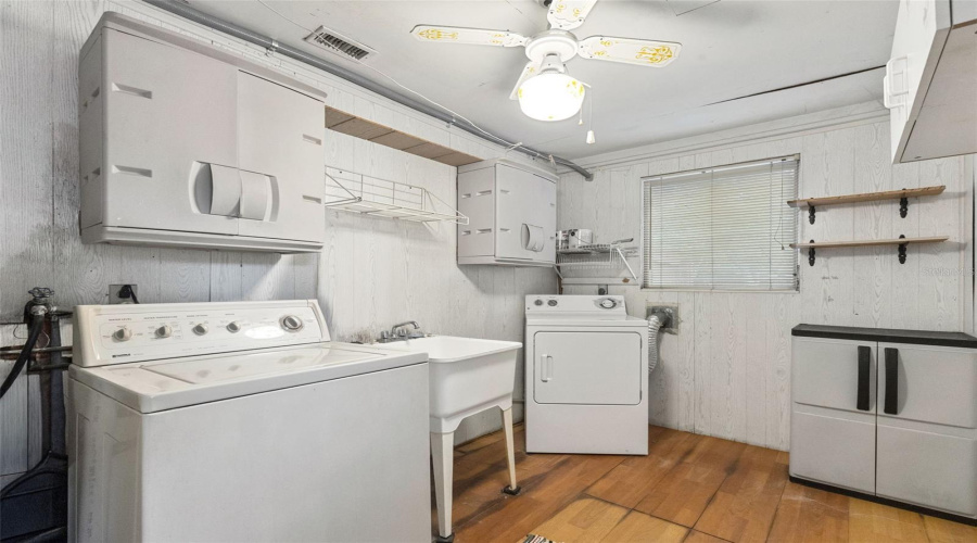 Laundry Room Inside With Utility Sink