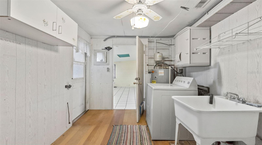 Laundry Room Inside With Utility Sink