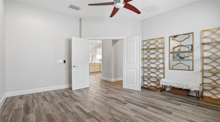 Another Angle Of The Flex Space With Double Door Entry