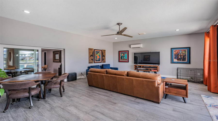 Family Room Leading Out To Pool