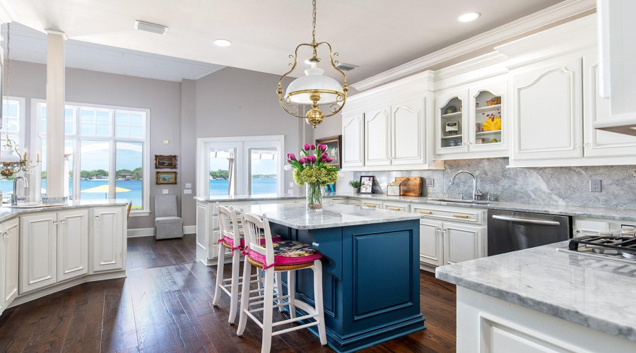 Excite The Chef With This Dream Kitchen While Overlooking Expansive Water Views!