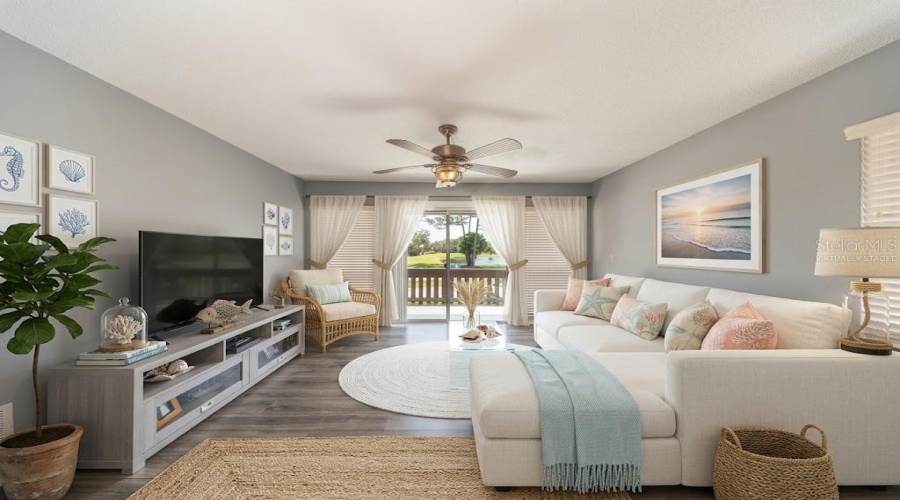 Virtually Staged Living Room