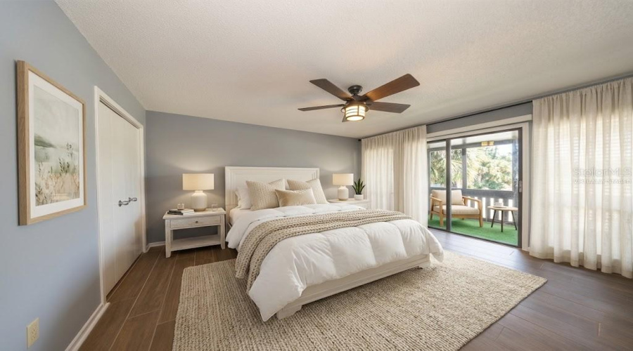 Virtually Staged Primary Suite