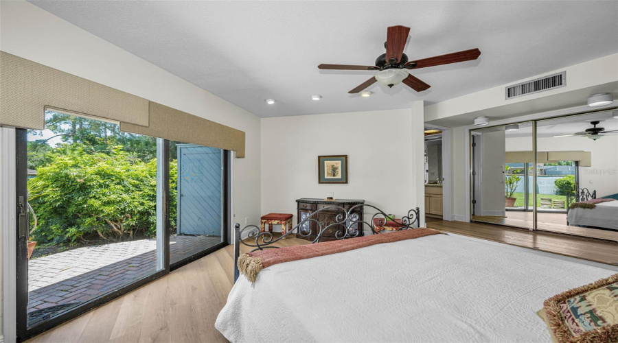 Master Suite Looking Out To The Back Patio And Back Yard. One Of The Largest Private Back Yards In The Community.