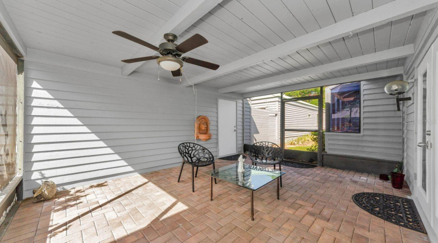 Breezeway Looking At Door To Two Car Garage.