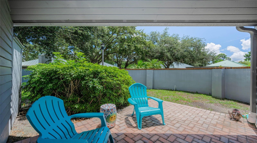 Patio Outside Living Room And This Winds Around To The Huge Back Yard!