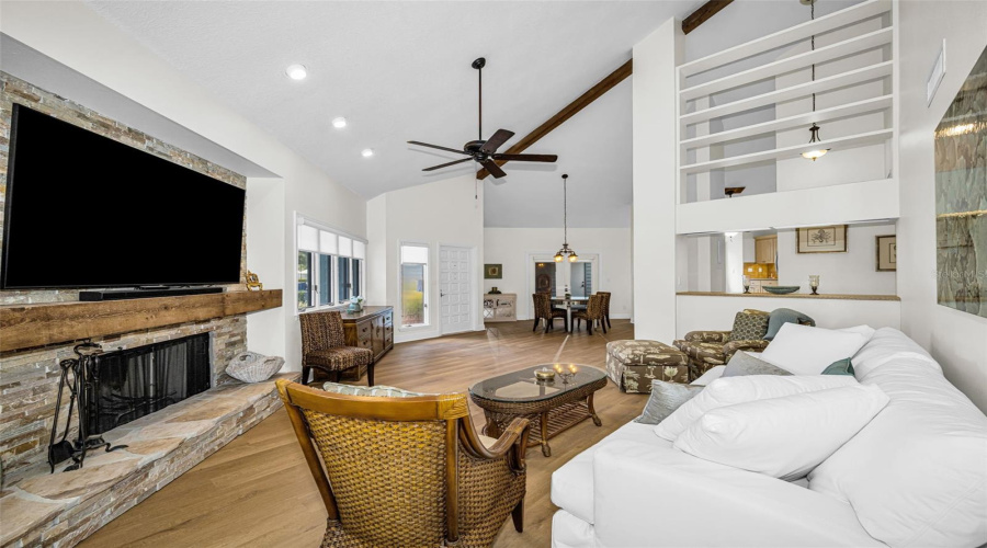 Living Room View, Looking Towards The Front Door. Note The Wide Open Space And Wonder Natural Light! Open Cabinets And Walls Allow For Great Displays Of Your Treasures!