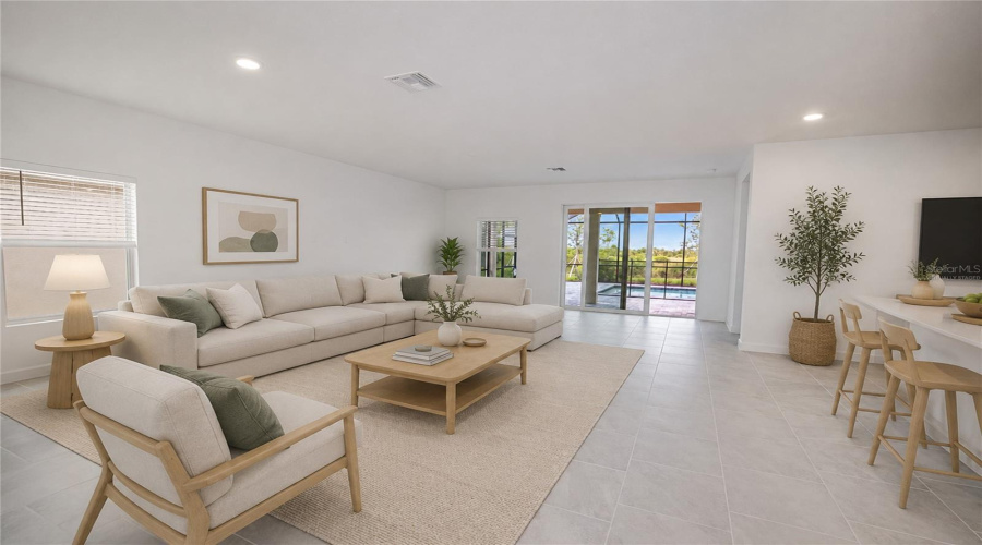 Virtually Staged Living Room
