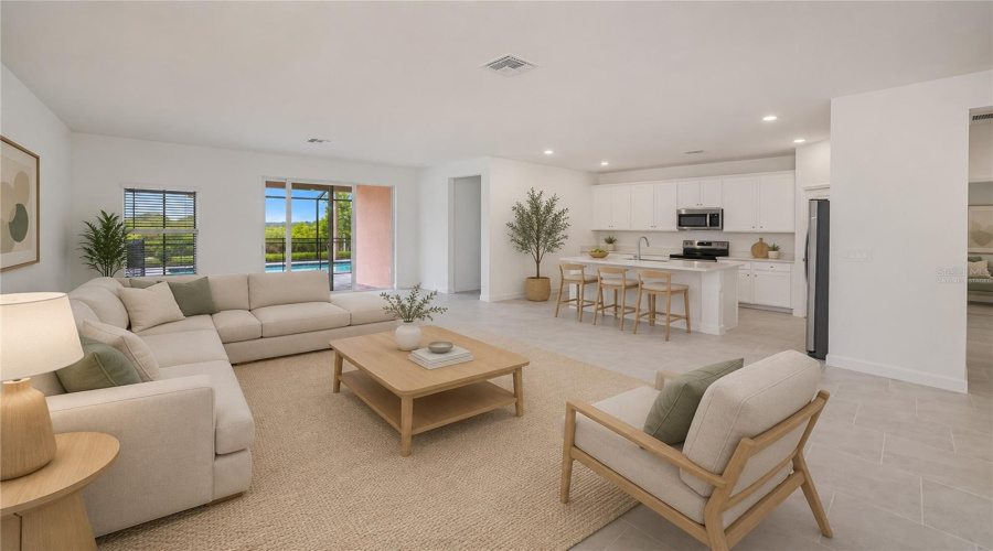 Virtually Staged Living Room