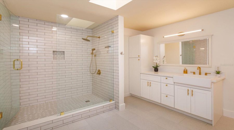 Primary Bath With Farmhouse Style Sink