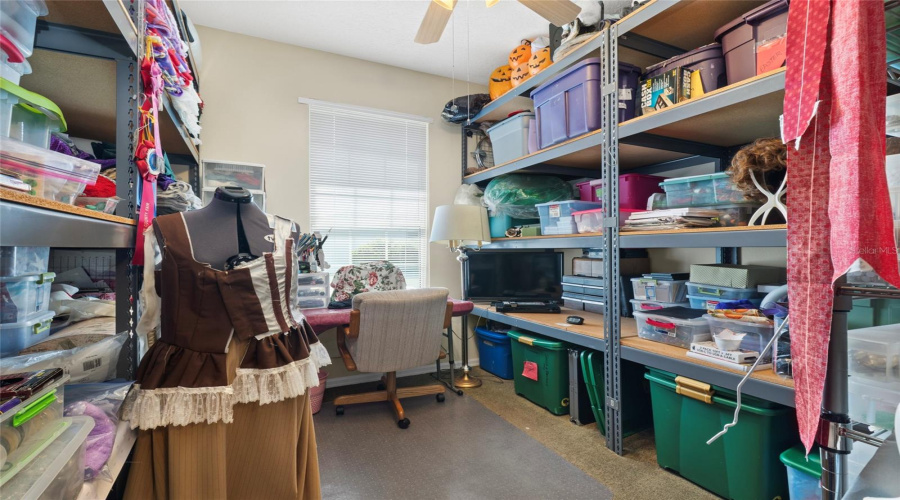 Primary Bedroom Extended Walk-In Closet/Sewing Room/Extra Office Space