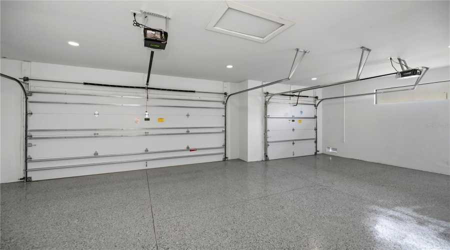Oversized 3-Car Garage With Epoxy Floors.