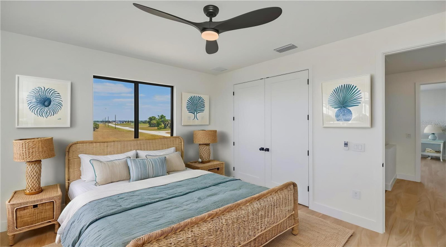 Virtually Staged Guest Bedroom 4 With Water Views (2Nd Floor)