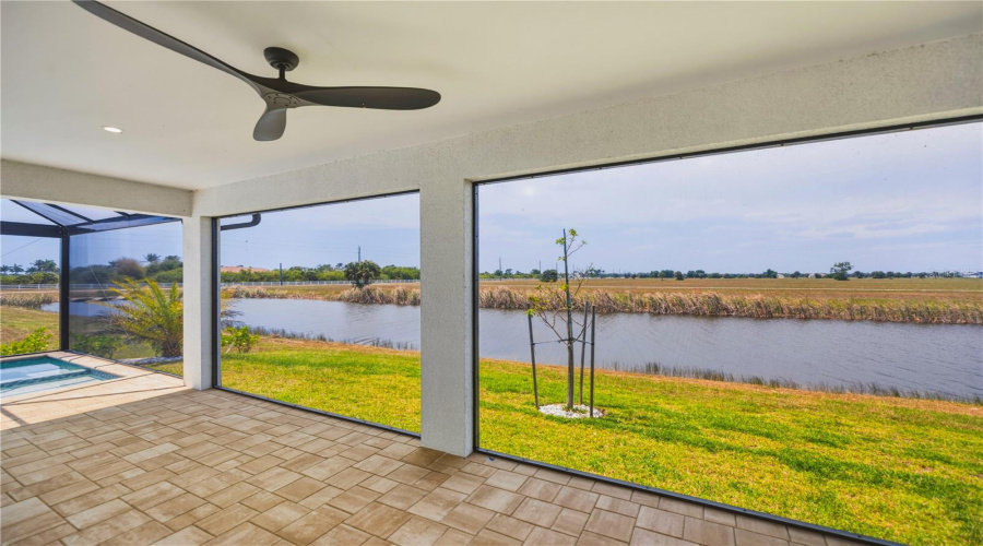 Huge Covered Lanai With Expansive Water Views