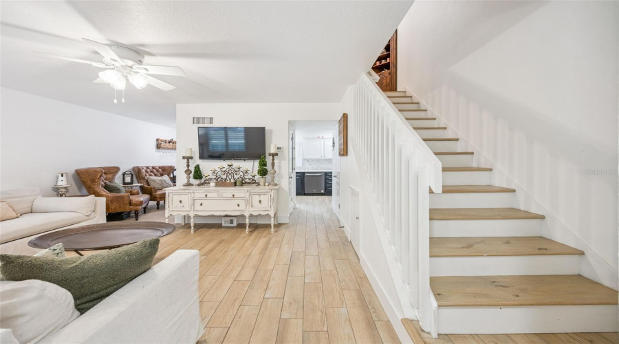 View From Foyer, Wood Look Tile