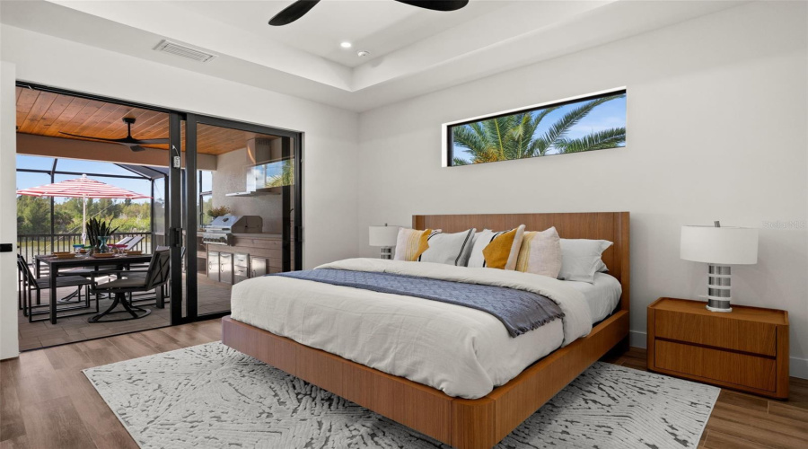 Primary Bedroom With Lanai Access.