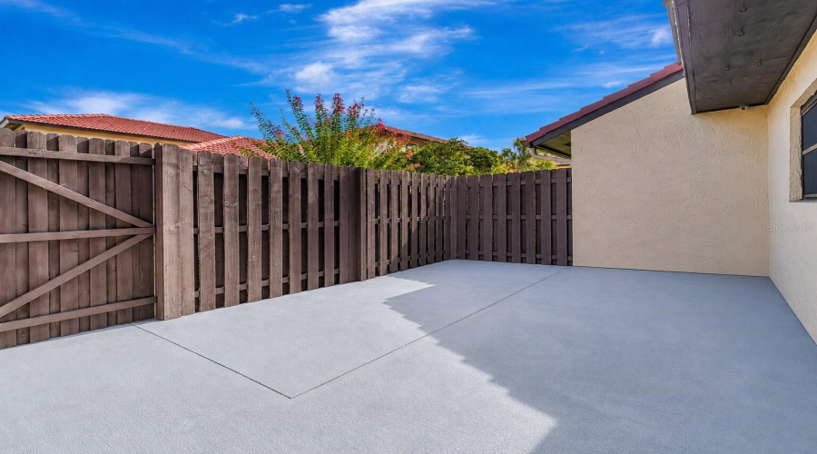 Fenced Outdoor Patio Area
