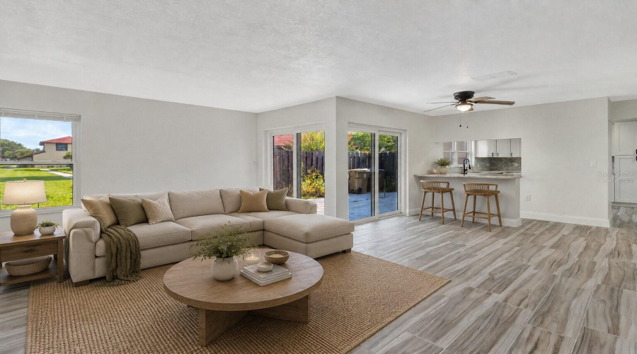Virtually Staged Living Room