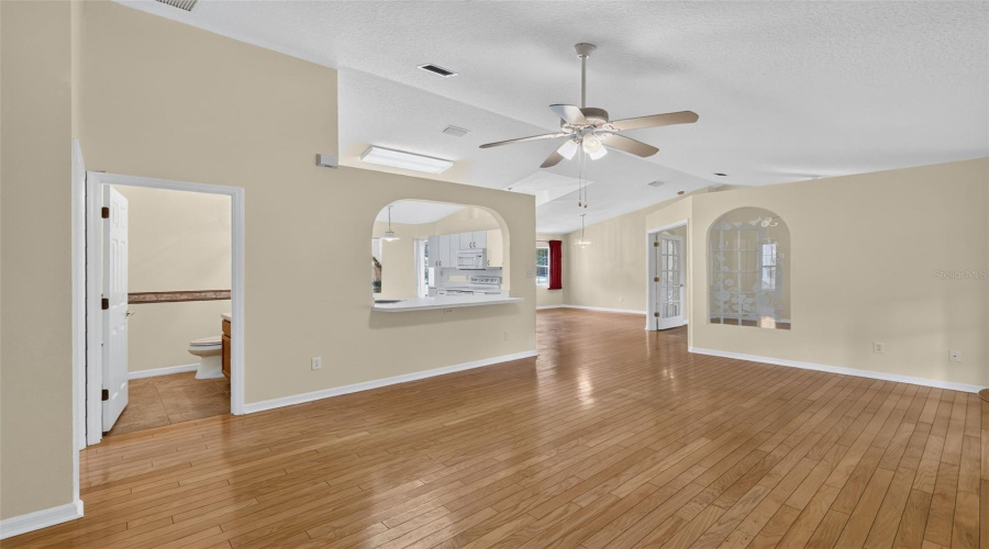 Living Room Looking Into Kitchen.