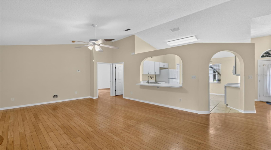 Living Room Looking Into Kitchen.