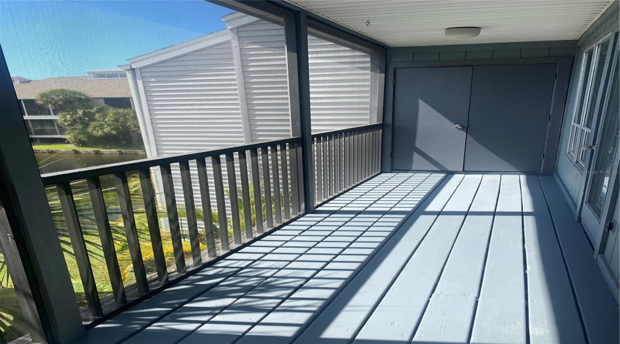 Balcony With Two Storage Closets