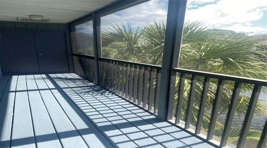 Balcony With Two Storage Closets