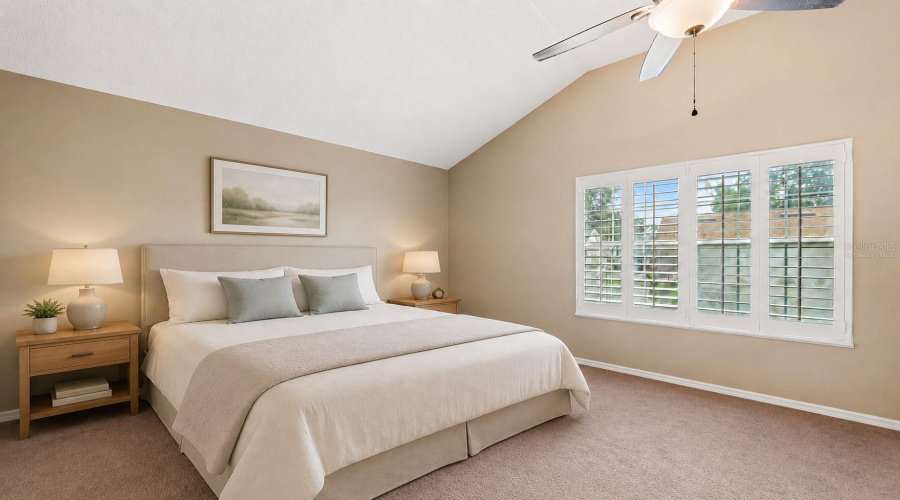 Virtually Staged Primary Bedroom Upstairs