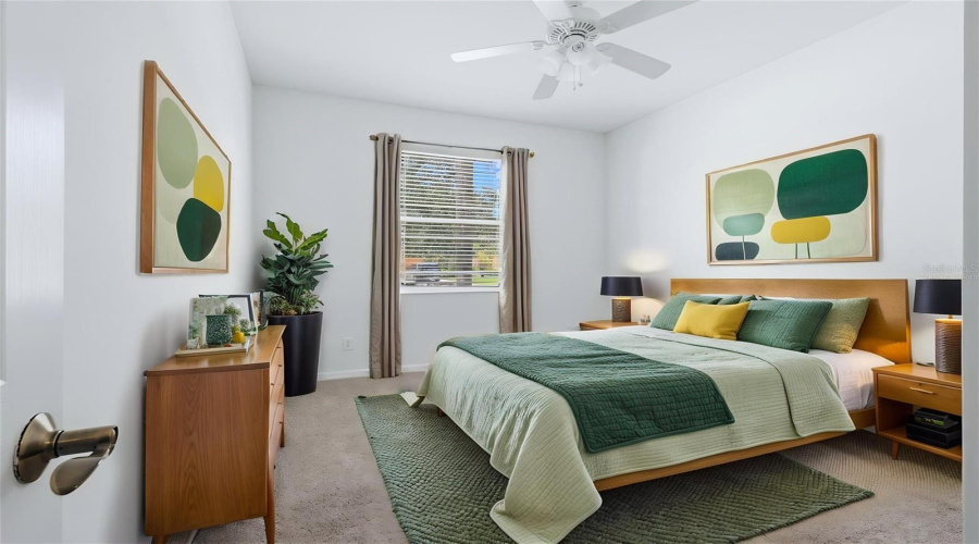 Virtually Staged-Comfortable Guest Bedroom