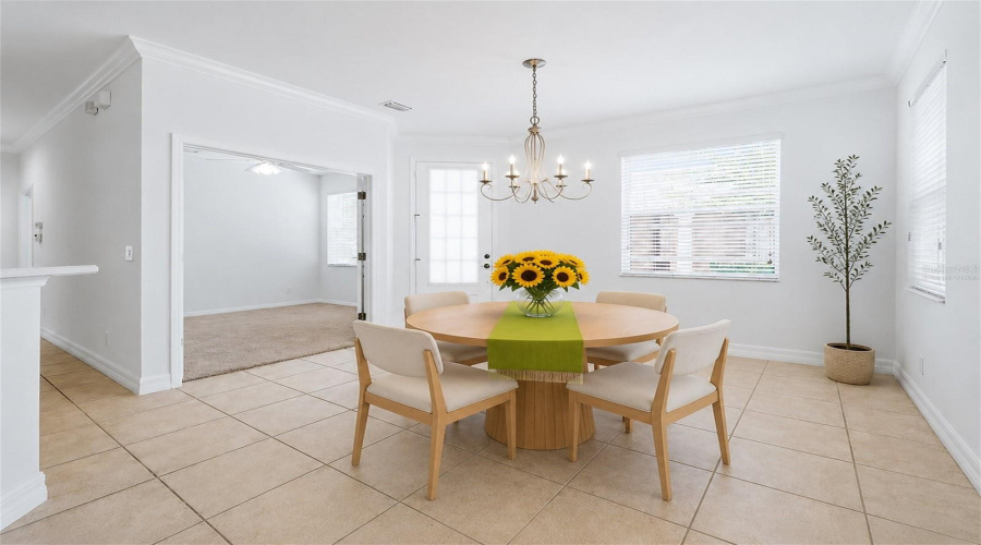 Virtually Staged Dining Area