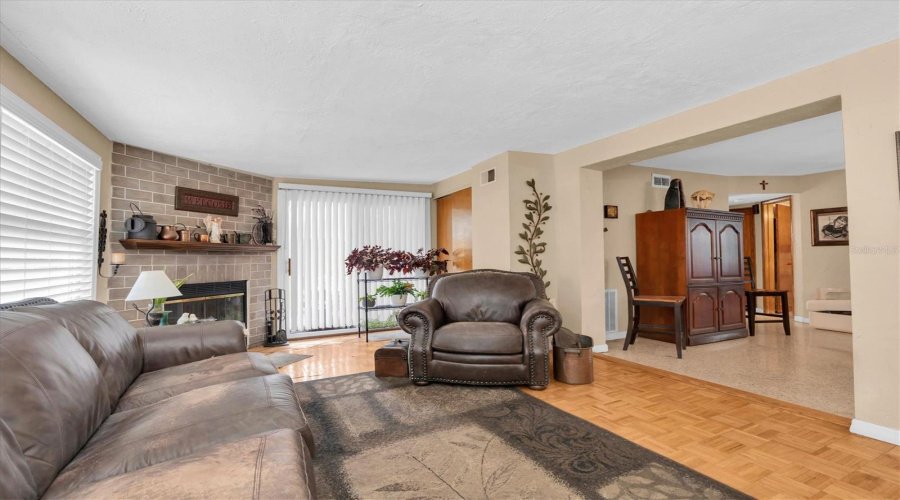 Living Room With Fireplace