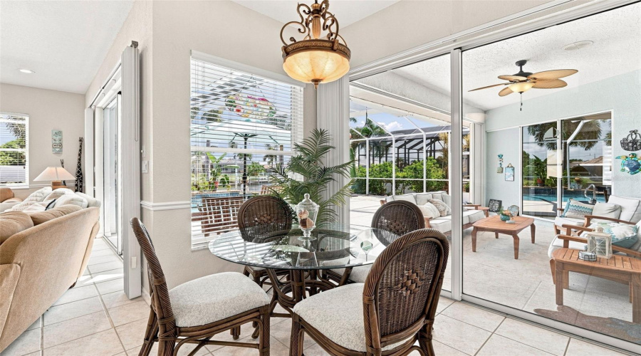 Dining Area With Exceptional Pool Views