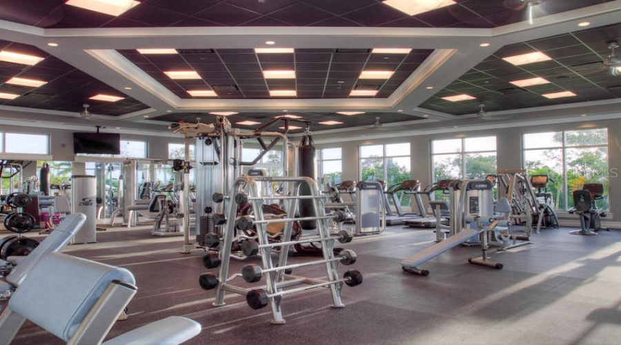 Fitness Center With Waterfront Bay Views