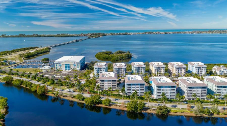 Aerial View From Lake To Bay