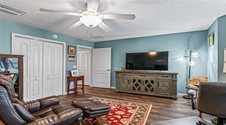 A Generous Layout, Ceiling Fan, Closet Storage, And Space For A Large Television Make This Room Well Suited For Work, Hobbies, Guest Bedroom, Or Relaxation.
