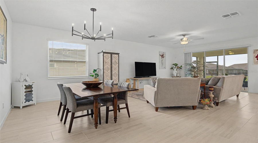 Dining Room Opens To Family Room
