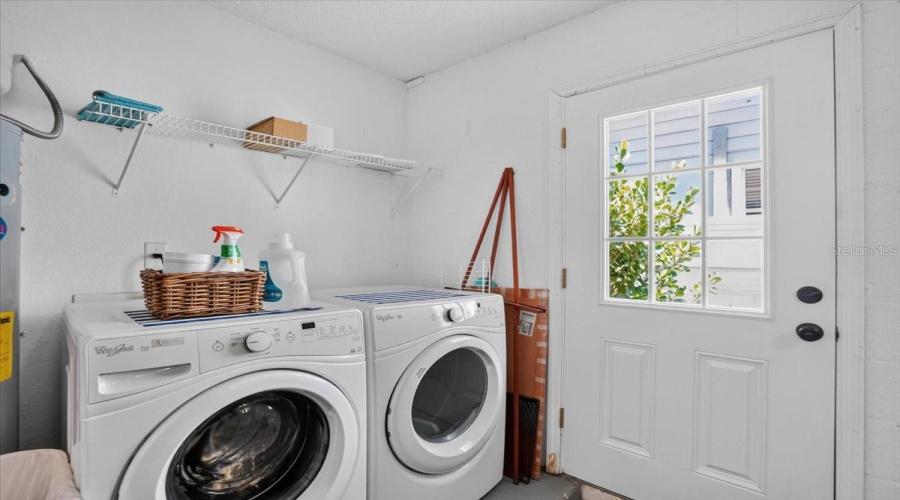 Laundry Area In The Attached Garage