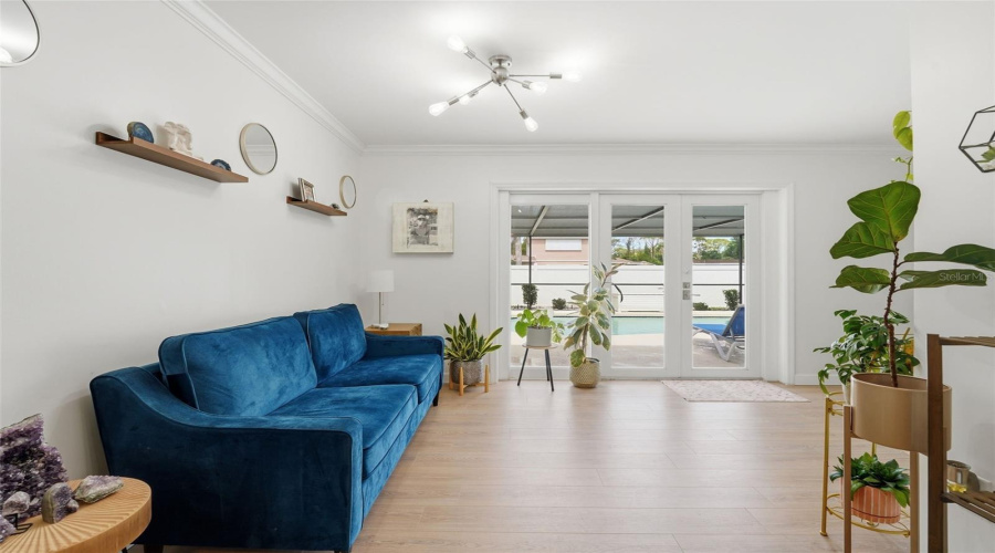 Family Room With Laundry Room Attached