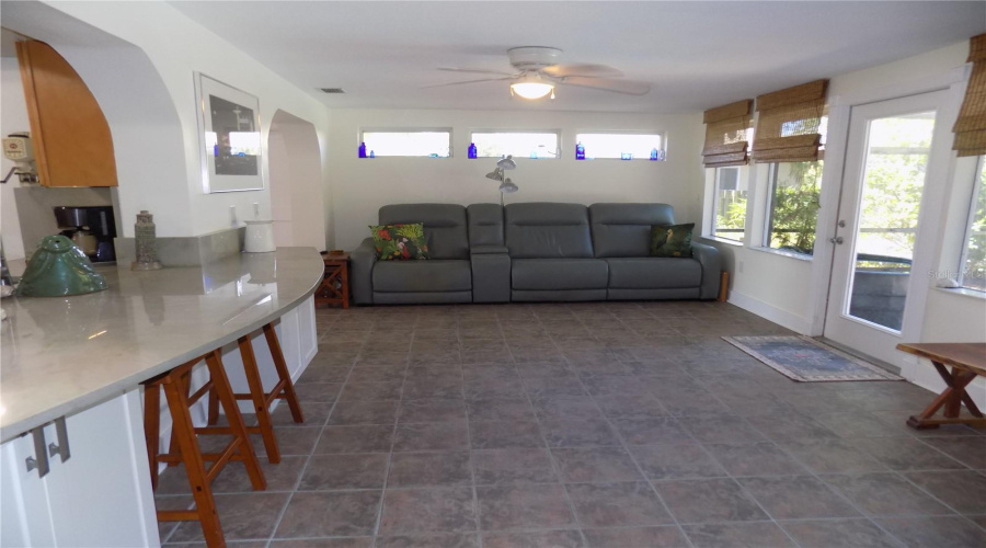 Rear Family Room With Pass Through From Kitchen