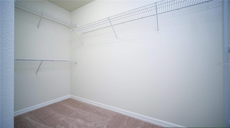 Primary Walk-In Closet With Shelving