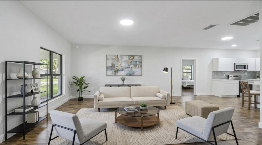 Virtually Staged Living Room- Great Room