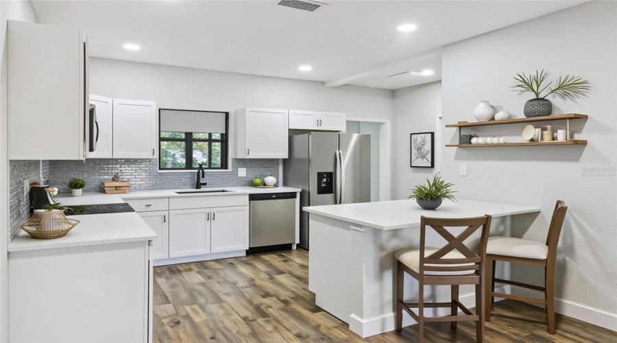 Virtually Staged Gourmet Kitchen