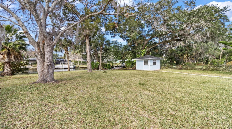 Backyard With Storage Shed