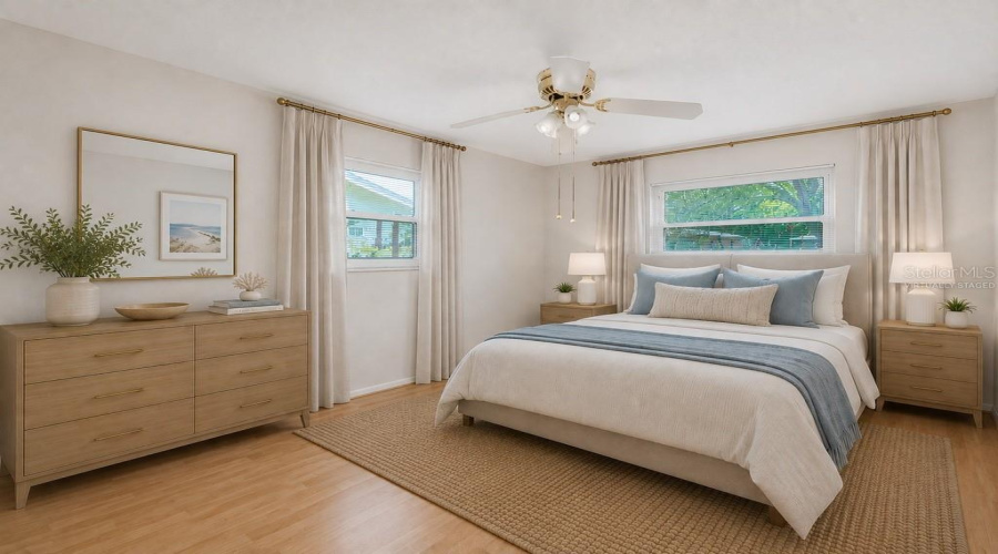 Virtually Staged Main House Second Bedroom